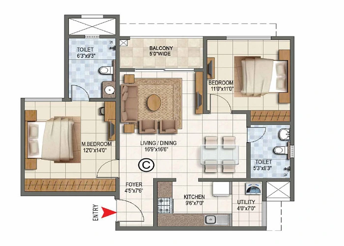 Prestige Ivy Terraces Floor Plan