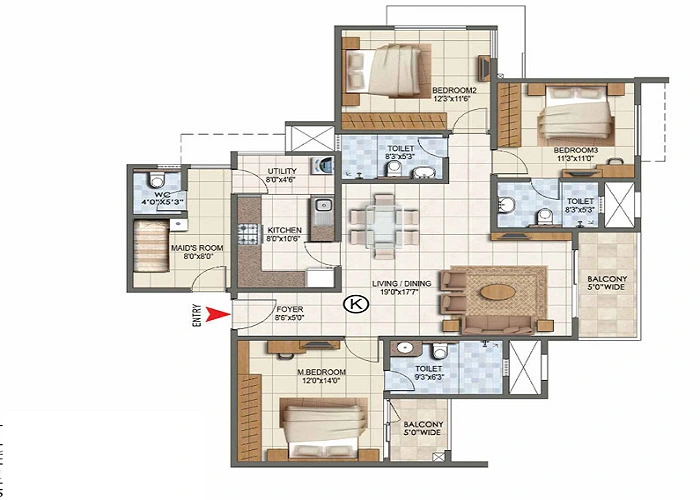 Prestige Song Of The South Phase 2 Floor Plan