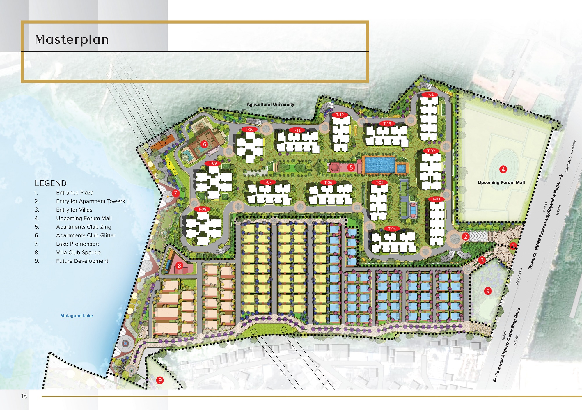 Apartments @ The Prestige City Hyderabad Master Plan